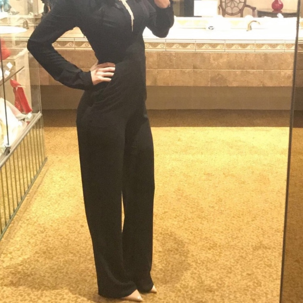 Dressy BeBe long sleeve, Deep V- Neck Romper